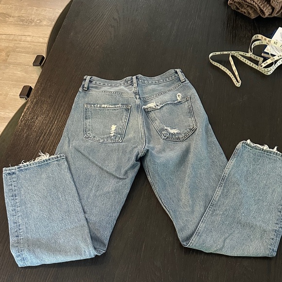 Agolde 90s Women’s Ripped Light Blue Jeans - Picture 5 of 8